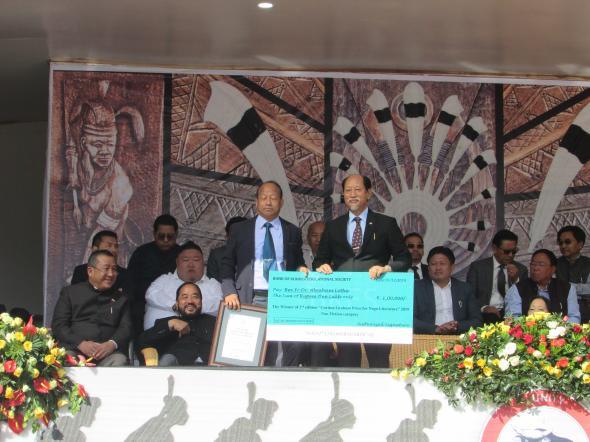 Non-Fiction category winner Dr Abraham Lotha